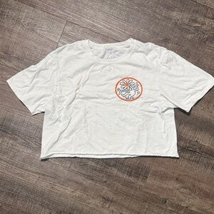 Keith Haring White Crop Top with Graphic Design